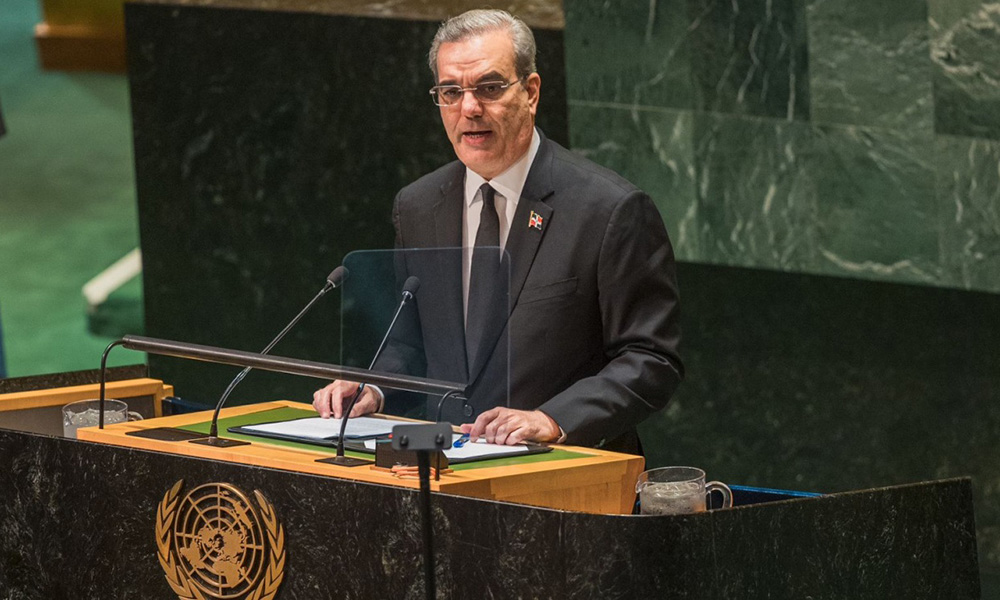 Presidente Abinader llama la atención de la ONU sobre las marcadas diferencias ambientales entre Haití y la República Dominicana